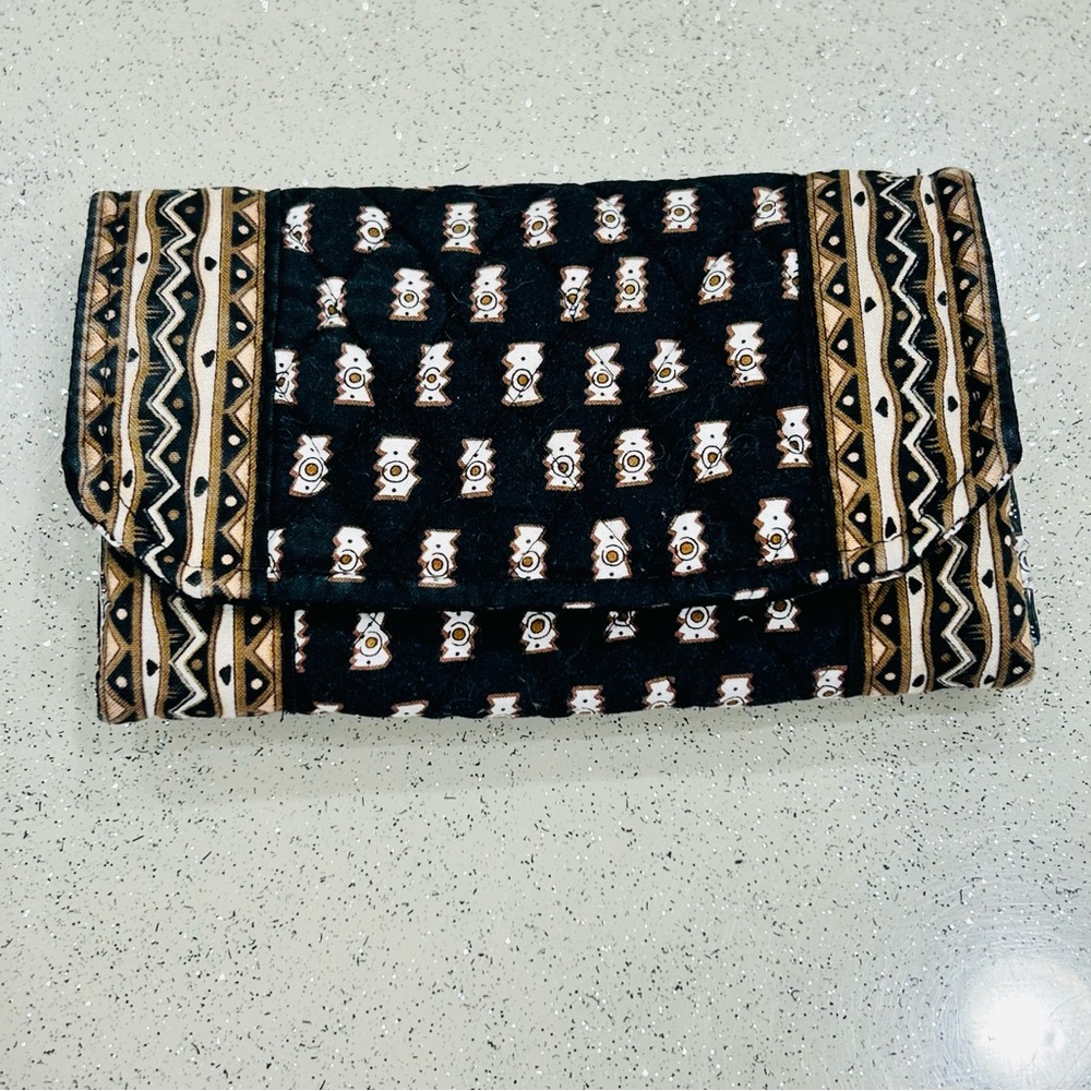 VINTAGE~Vera‎ Bradley Tri-Fold Wallet in the retired "Zebra" Print~Clean